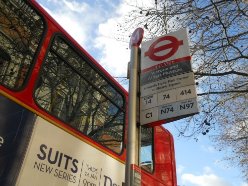 Bus stop sign London