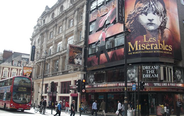 Les Misérables at the Queen's Theatre in London. Image by Belinda.